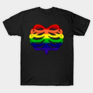 Rainbow Heart Ribcage T-Shirt